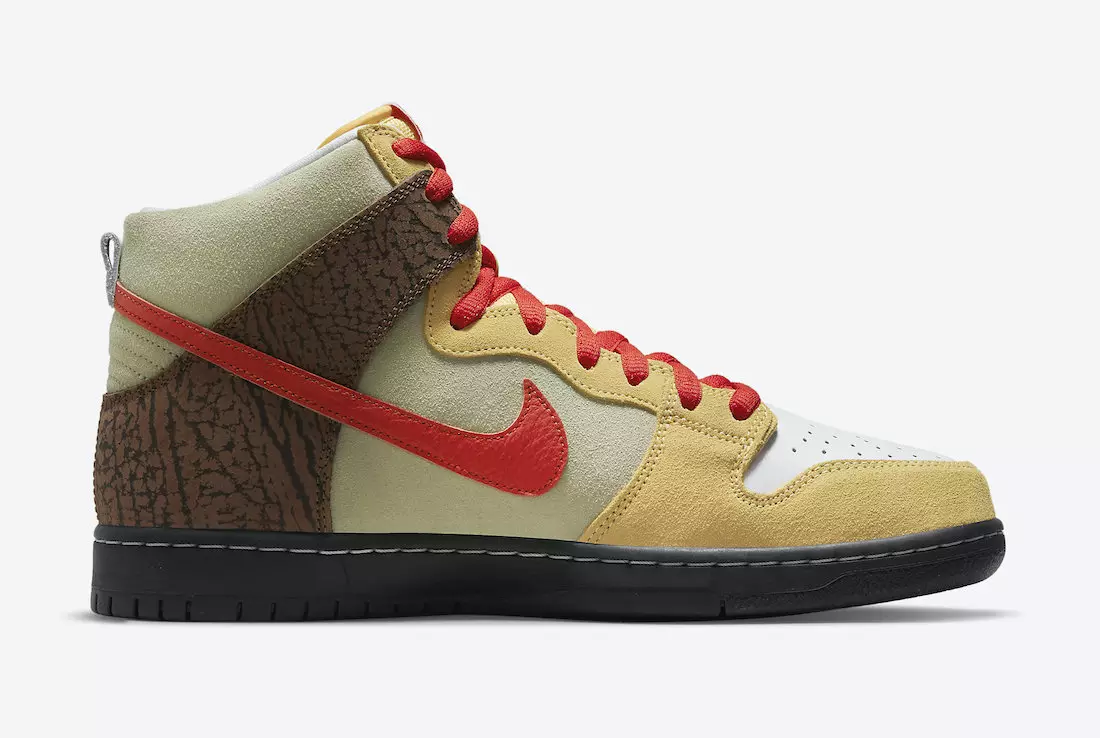 Faarf Skates Nike SB Dunk High Kebab an Zerstéieren CZ2205-700 Release Datum