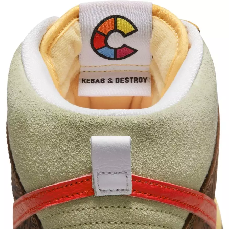 Скейтҳои рангаи Nike SB Dunk High Kebab ва нобуд кардани санаи баромад