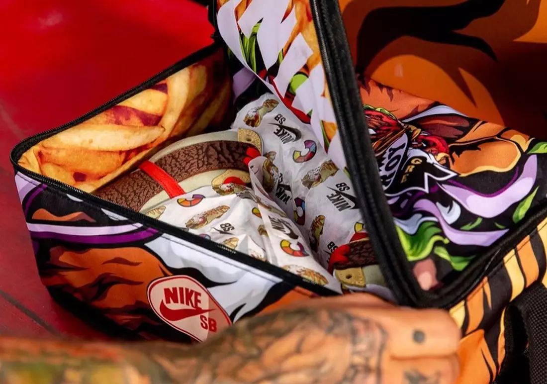 ფერადი ციგურები Nike-SB Dunk High Kebab და Destroy Lunchbox