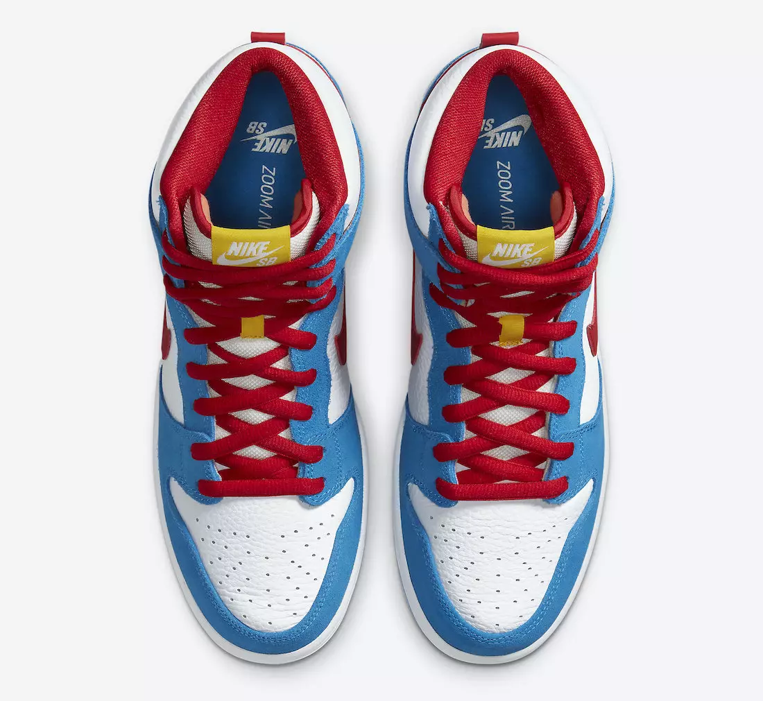 Tarehe ya Kutolewa ya Nike SB Dunk High Doraemon CI2692-400