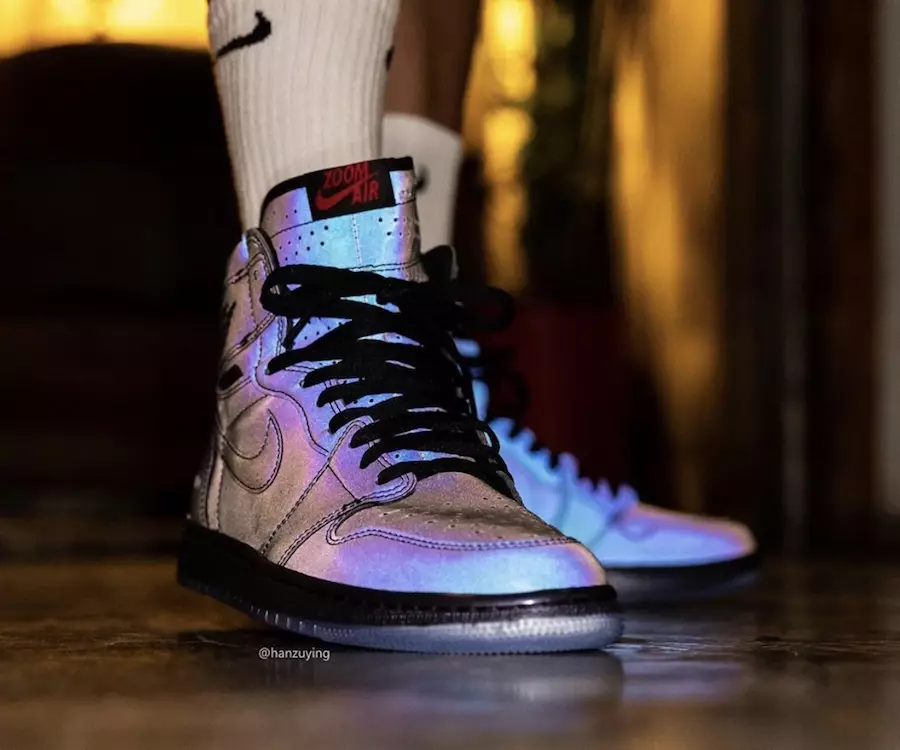 „Air Jordan 1 High Zoom R2T BV0006-900 2019“ išleidimo data ant kojų