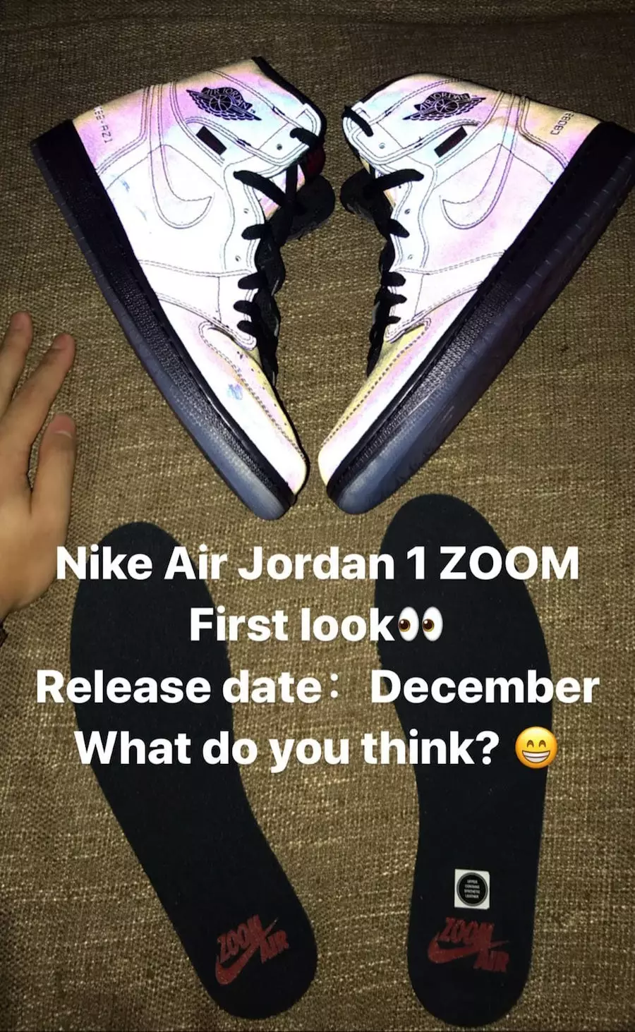 Air Jordan 1 Zoom R2T Releasedatum Binnenzool