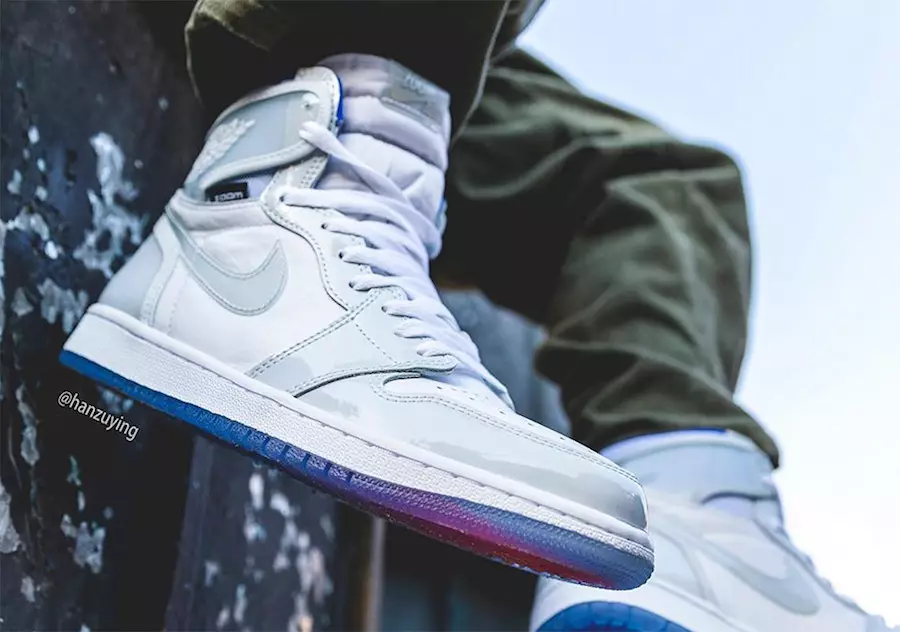 Air Jordan 1 High Zoom Racer Blue CK6637-104 Датум на издавање On-Feet