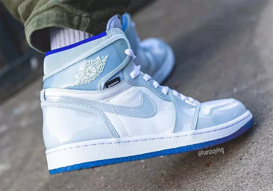 Air Jordan 1 High Zoom Racer Blue CK6637-104 გამოშვების თარიღი ფეხზე