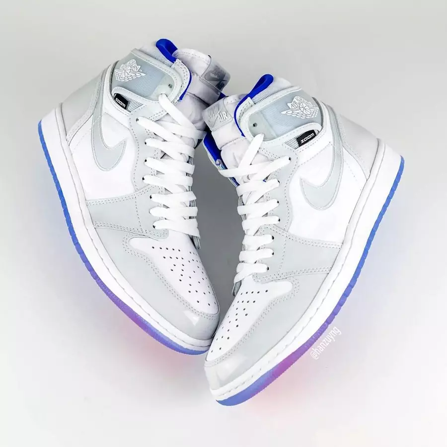 Air Jordan 1 High Zoom R2T Branco Racer Azul CK6637-104 Data de lançamento