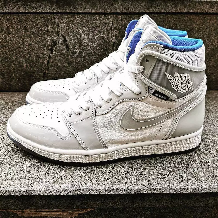 Air Jordan 1 High Zoom R2T Vit Racer Blå CK6637-104 Utgivningsdatum