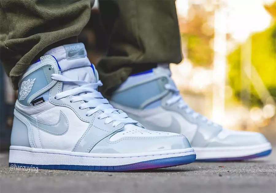 Air Jordan 1 High Zoom Racer Blue CK6637-104 Tanggal Rilis On-Feet