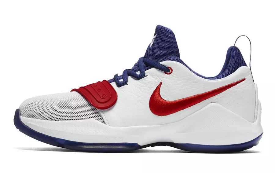 Nike PG 1 USA Biały Uniwersytet Czerwony Królewski Niebieski