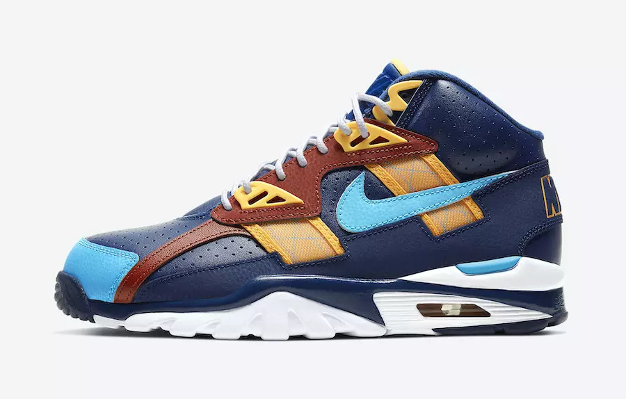 Nike Air Trainer SC High Navy Blue Orange CW6023-400 Dáta Eisiúna