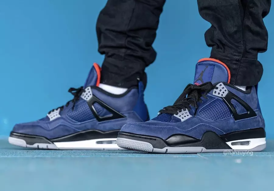 „Air Jordan 4 Winter WNTR Loyal Blue CQ9597-401“ išleidimo data ant kojų