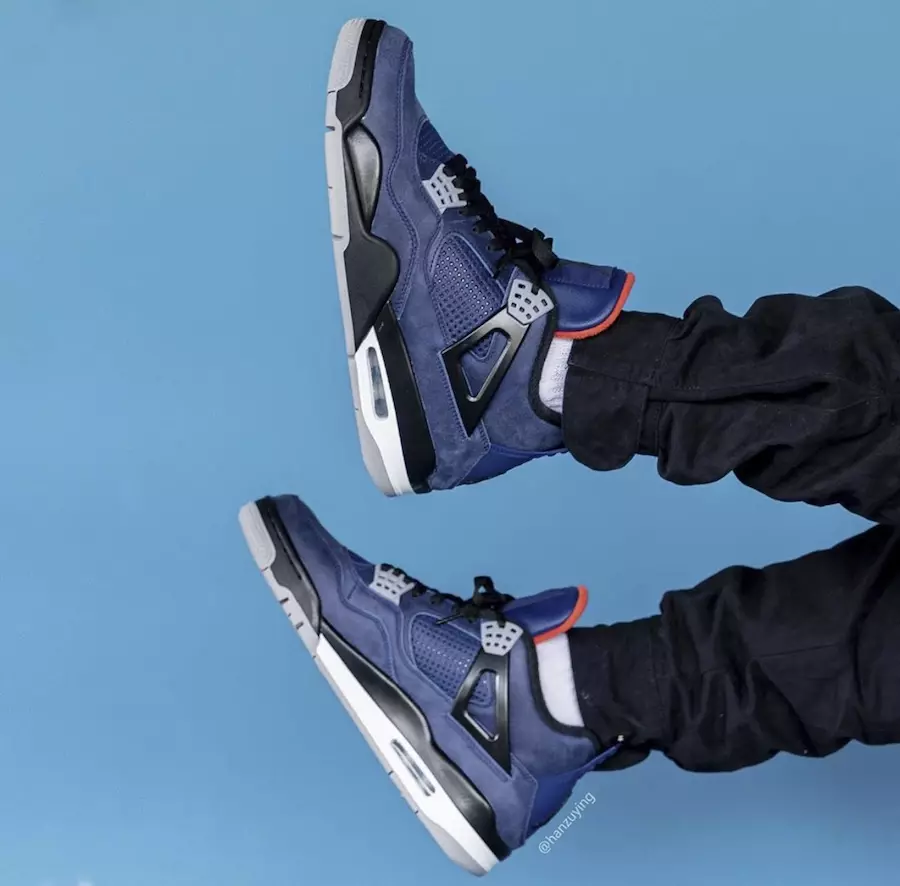 Дата выхода Air Jordan 4 Winter WNTR Loyal Blue CQ9597-401 на ногах