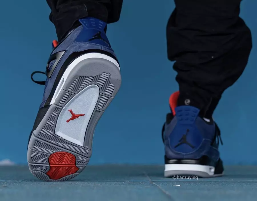 „Air Jordan 4 Winter WNTR Loyal Blue CQ9597-401“ išleidimo data ant kojų