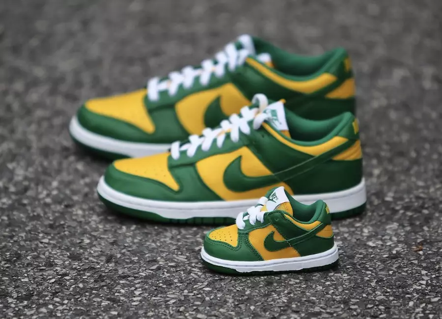 Nike Dunk Low Brazil ģimenes izmēra noteikšana