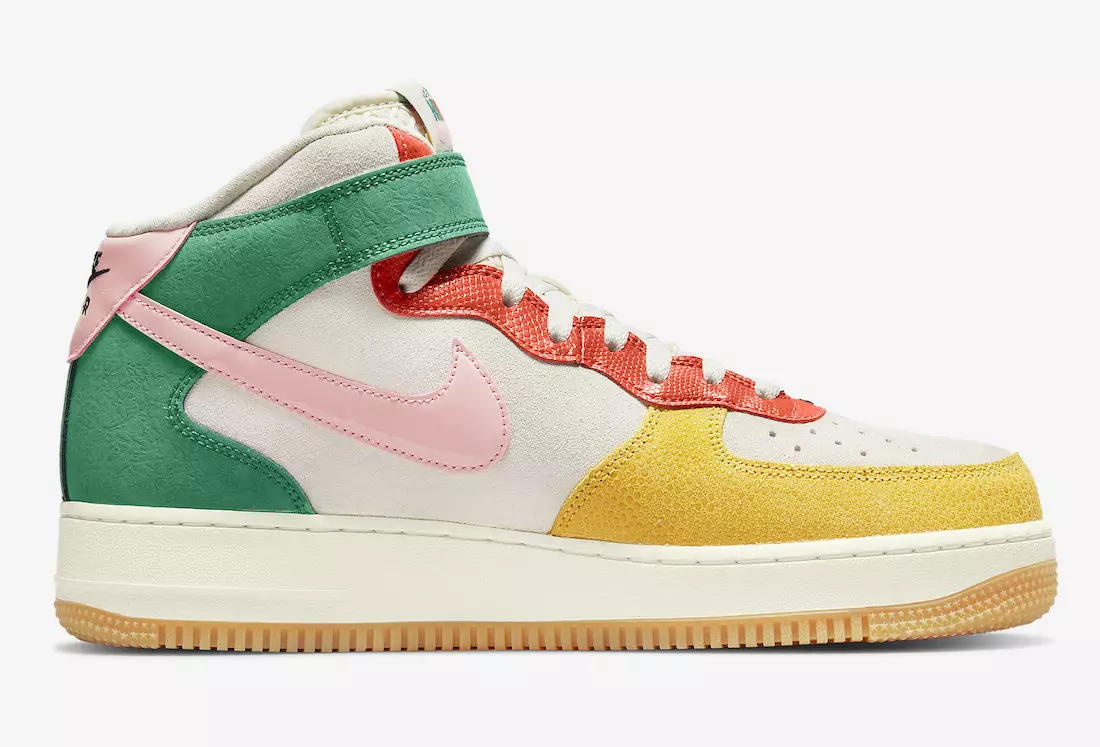 Nike Air Force 1 Mid Kókusztej fehérített Coral Vivid Sulphur DR0158-100 Megjelenés dátuma