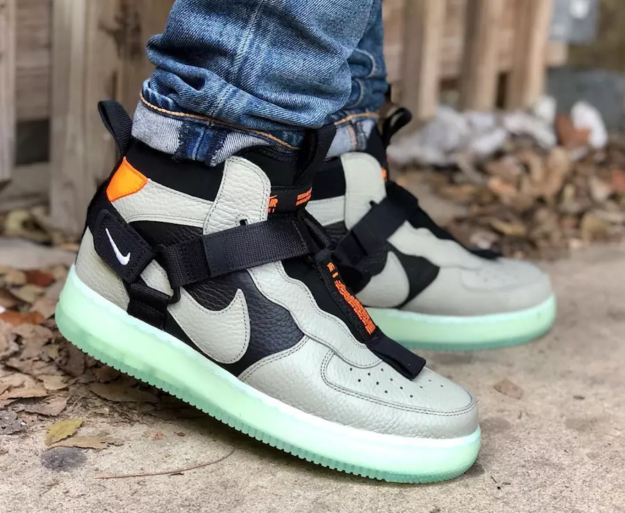 Nike Air Force 1 Mid Utility Spruce Fog AQ9758-300 Data tar-Rilaxx