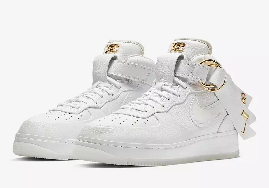 Victor Cruz Nike Air Force 1 Mid Triple White Gold AO9298-100 Megjelenési dátum