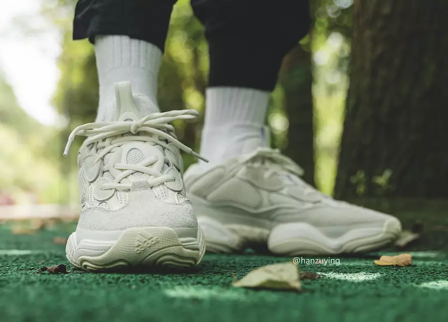 adidas Yeezy 500 Bone FV3573 Аяқтағы