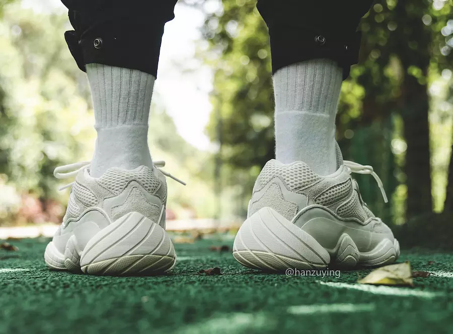 adidas Yeezy 500 Bone FV3573 Аяқтағы