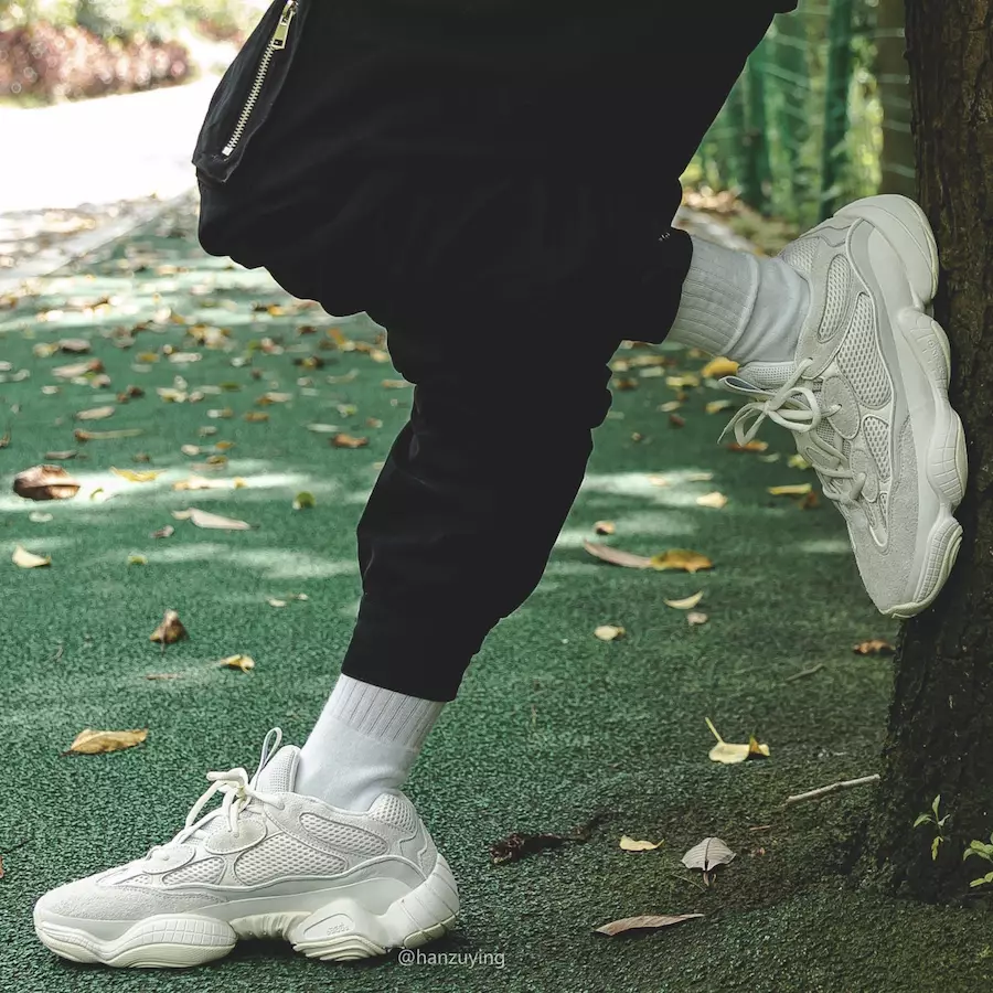 adidas Yeezy 500 Bone FV3573 Аяқтағы