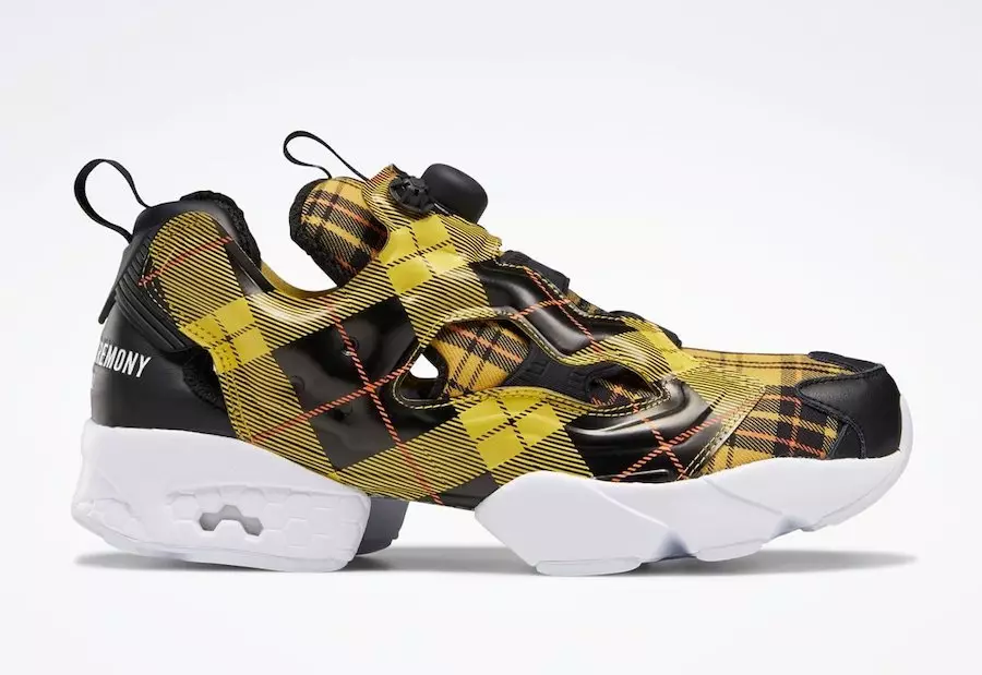 עפן צערעמאָניע Reebok Instapump Fury Plaid FW2475 מעלדונג טאָג