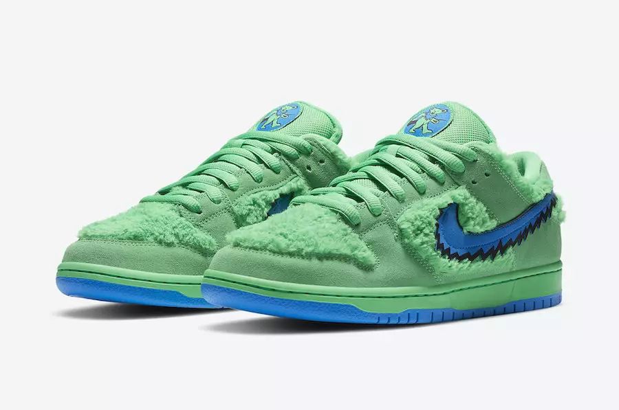 Grateful Dead Nike SB Dunk Low Green Bear CJ5378-300 Թողարկման ամսաթիվ գինը