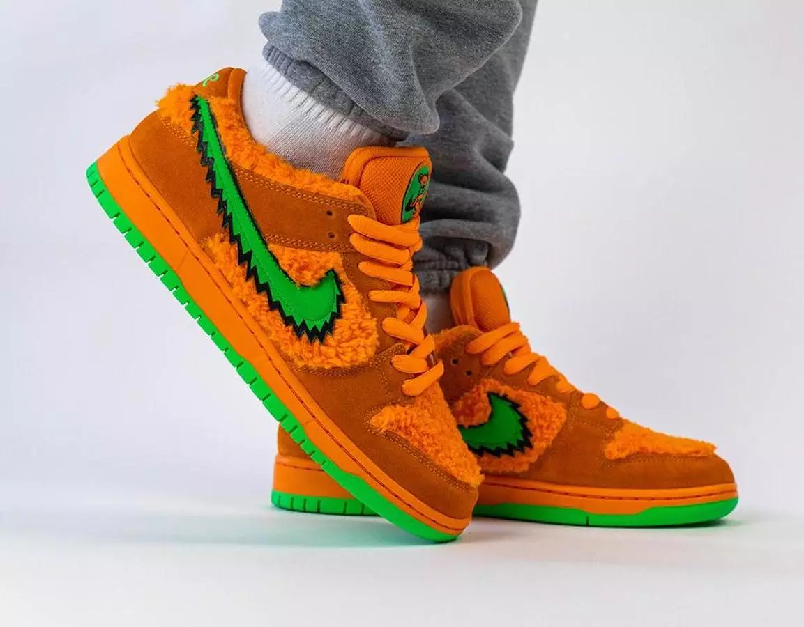 Nike SB Dunk Low Grateful Dead Orange Bear CJ5378-800 Թողարկման ամսաթիվ On-Feet