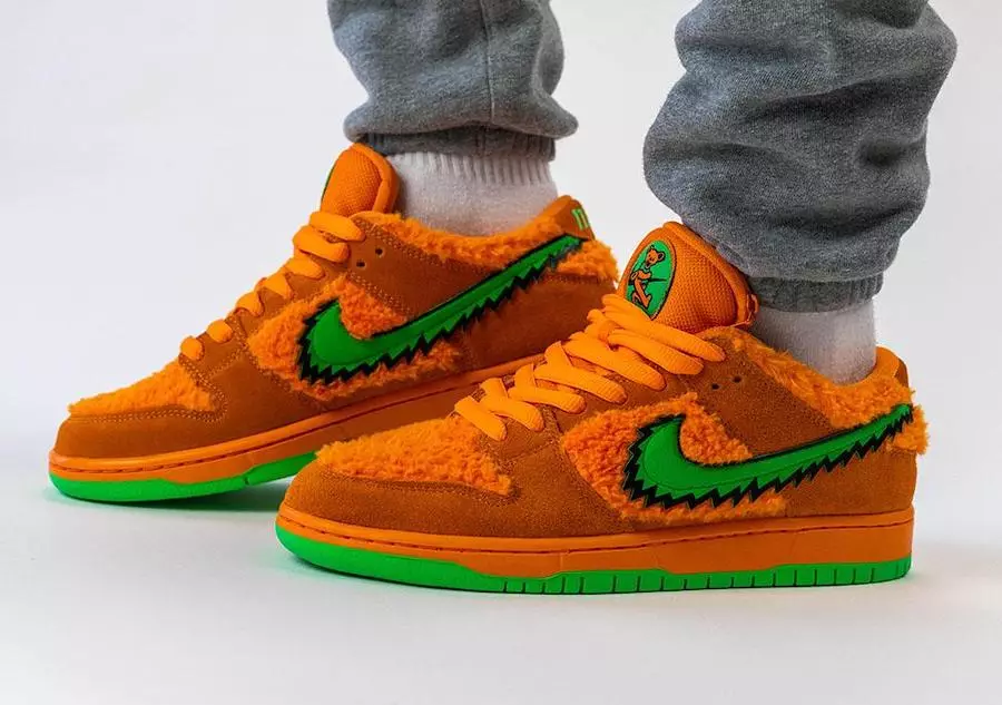 Nike SB Dunk Low Grateful Dead Orange Bear CJ5378-800 Թողարկման ամսաթիվ On-Feet