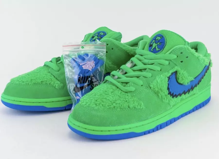 Grateful Dead Nike SB Dunk Low Green Bear CJ5378-300 Preço da data de lançamento