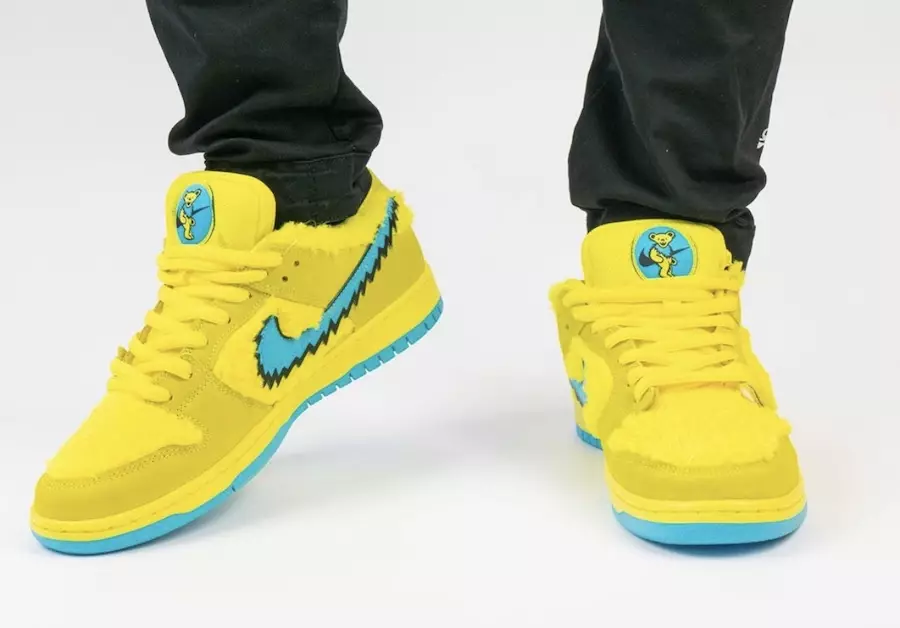 Grateful Dead Nike SB Dunk Low Yellow Bear CJ5378-700 تاریخ انتشار On-Feet