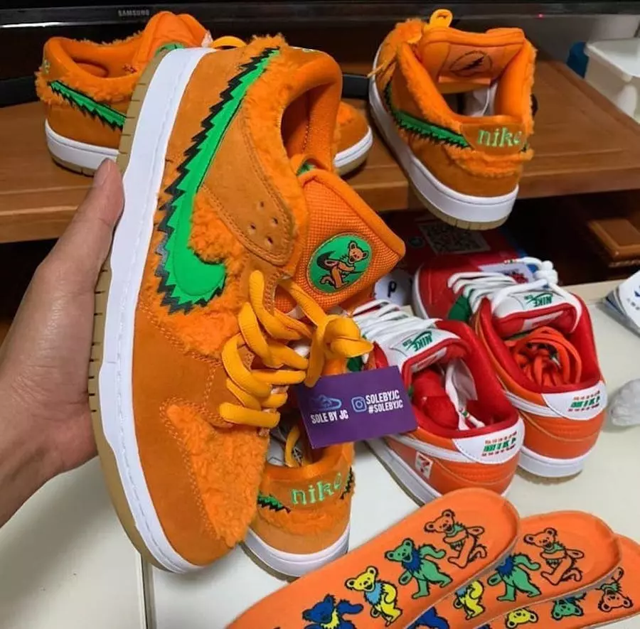 Grateful Dead Nike SB Dunk Low Orange Bear CJ5378-800 Preço da data de lançamento