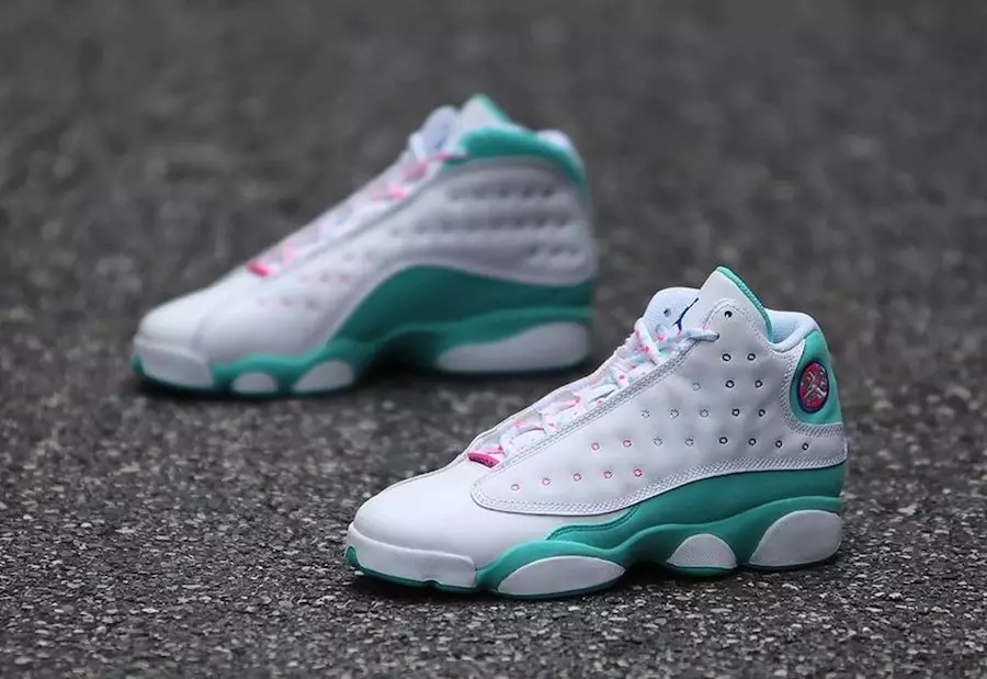 Air Jordan 13 GS Aurora Grøn Digital Pink 439358-100 Udgivelsesdato