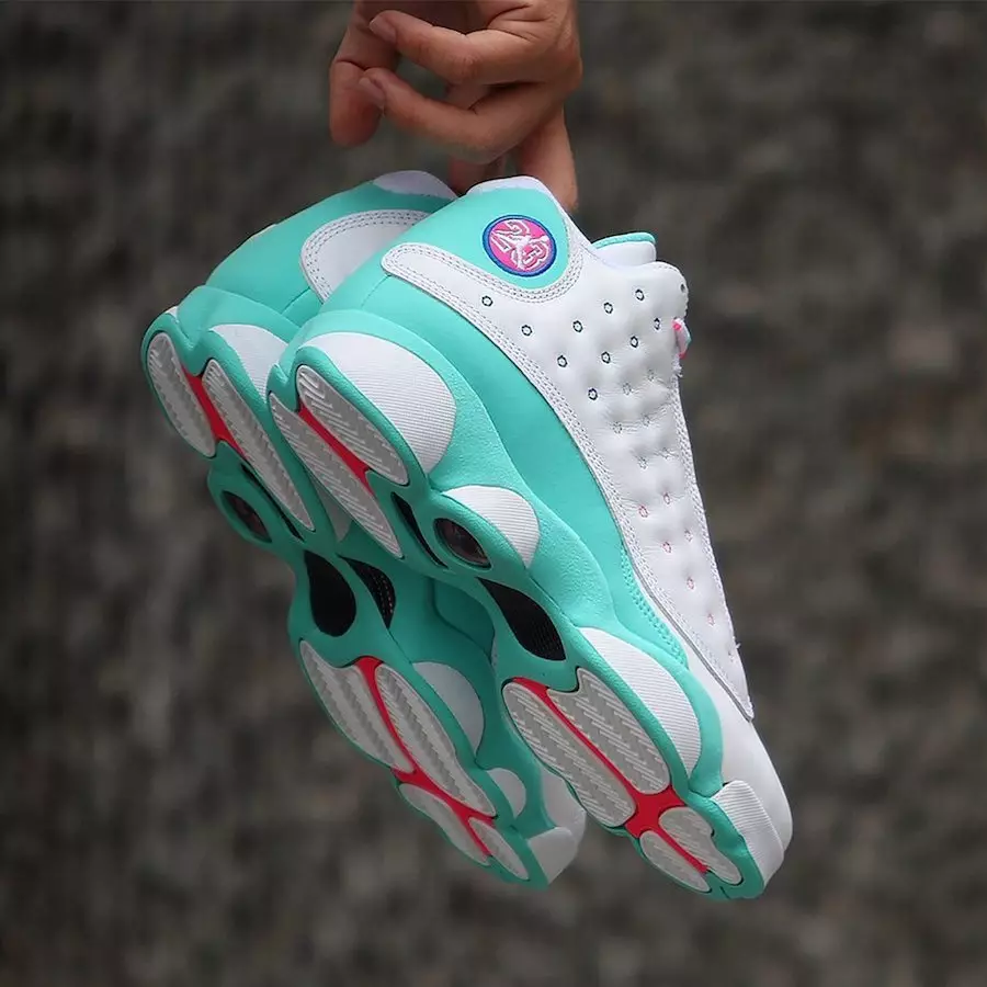 Air Jordan 13 GS Aurora Green Digital Pink 439358-100 Tarikh Tayangan