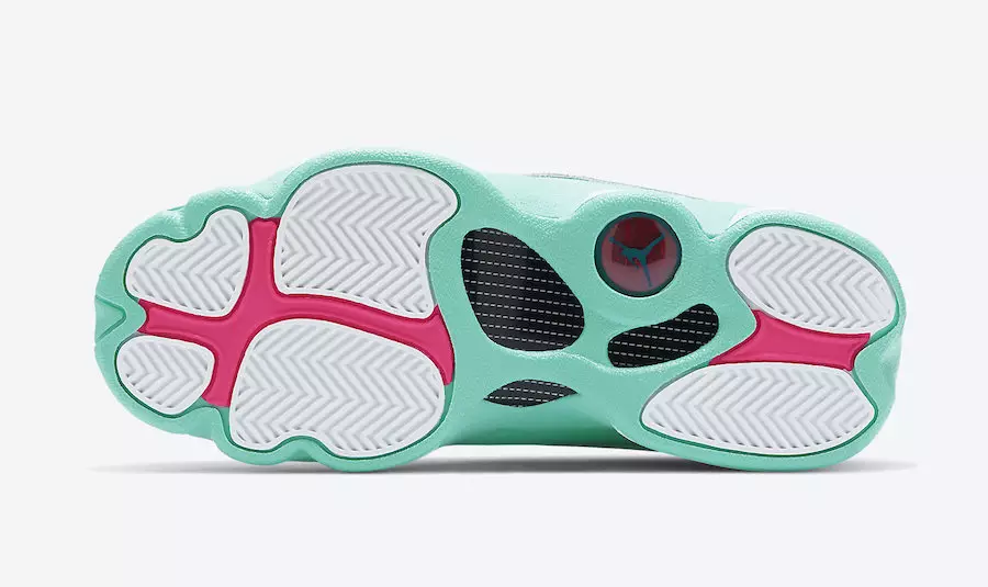 Air Jordan 13 GS Aurora Green Digital Pink გამოშვების თარიღი 439358-100