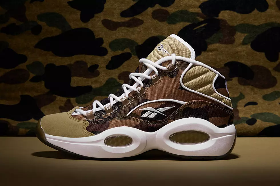 Кроссовки BAPE x Mita x Reebok Question 1st Camo