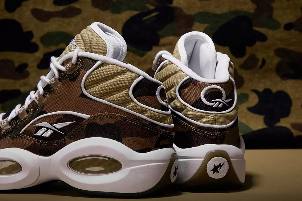 BAPE x mita маратонки x Reebok Question 1st Camo