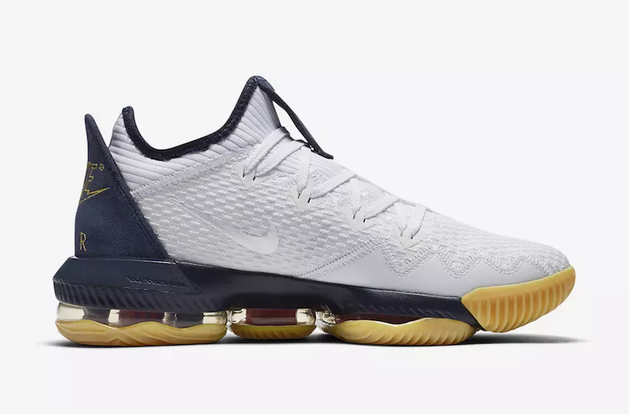 Nike LeBron 16 Low Olympic USA White Midnight Navy Metallic Gold CI2668-101 Дата випуску