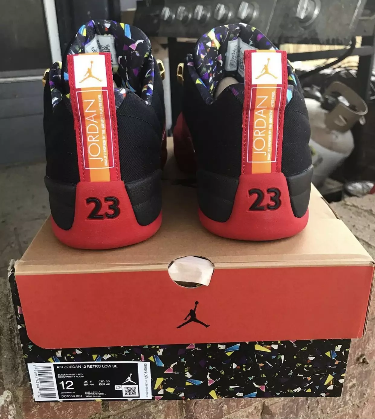 Air Jordan 12 Low Super Bowl Útgáfudagur DC1059-001 Heel