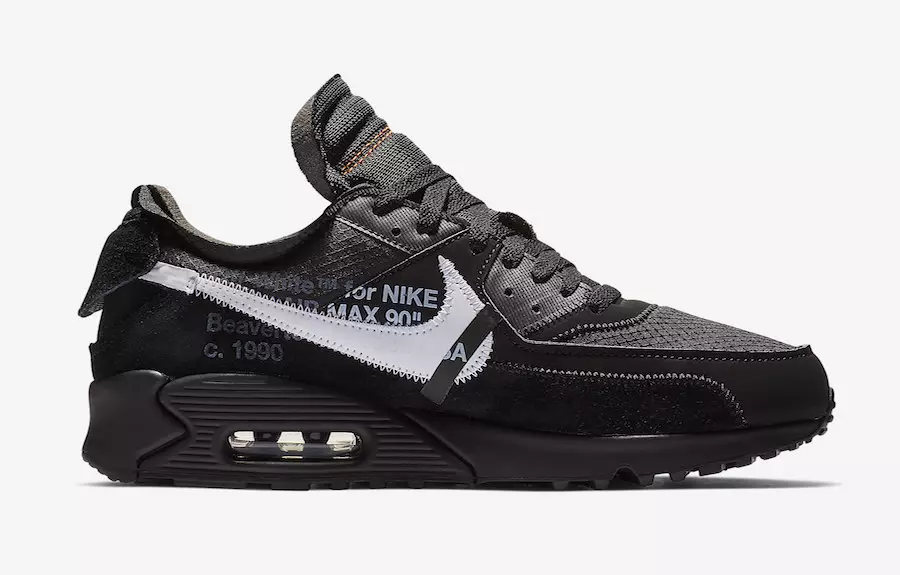 Off-White Nike Air Max 90 Black Дата выпуска 2019 г.