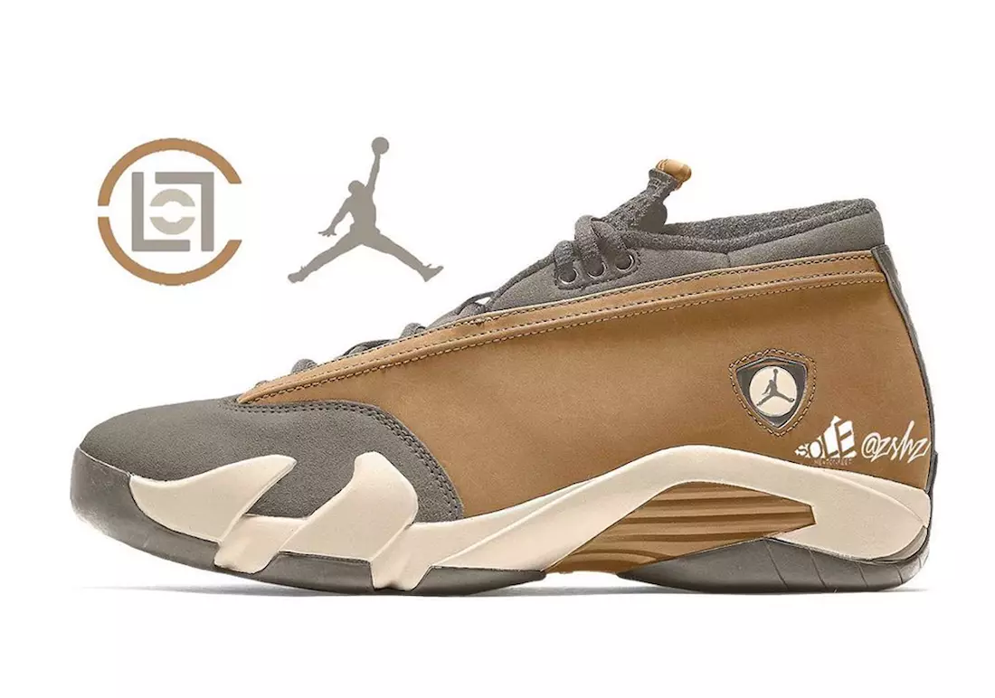 Clot Air Jordan 14 Low Sepia Stone DC9857-200 ထုတ်ဝေသည့်ရက်စွဲ