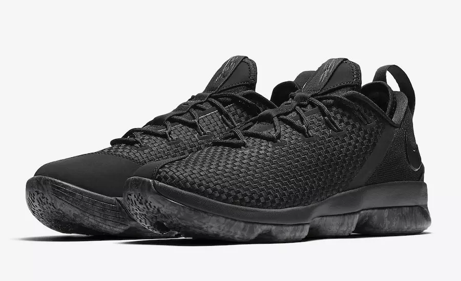 Nike LeBron 14 Low Triple Black Marble 878635-002