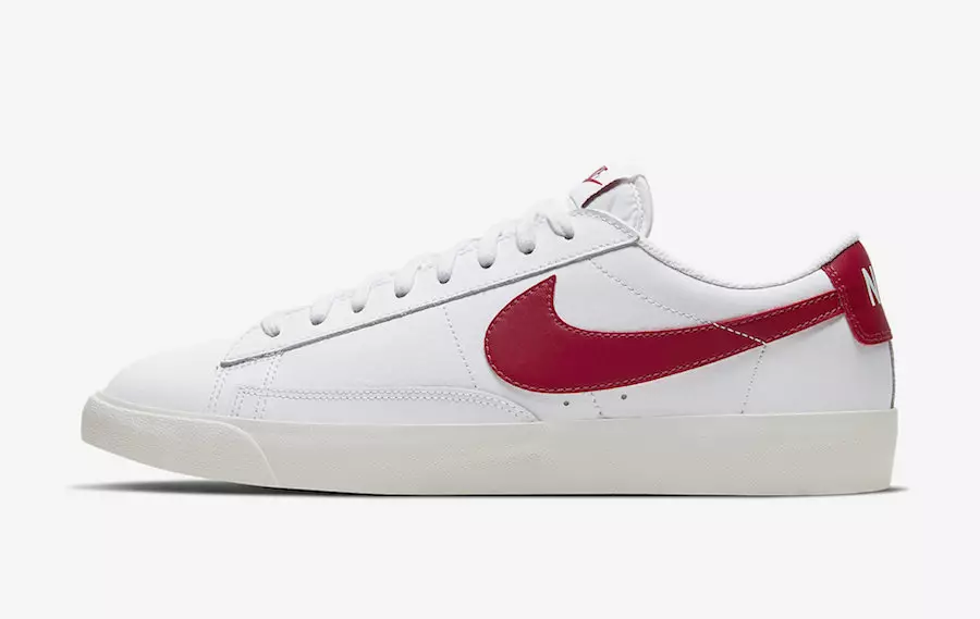 Nike Blazer Low Cuir Blanche Université Rouge CI6377-102 Date de sortie