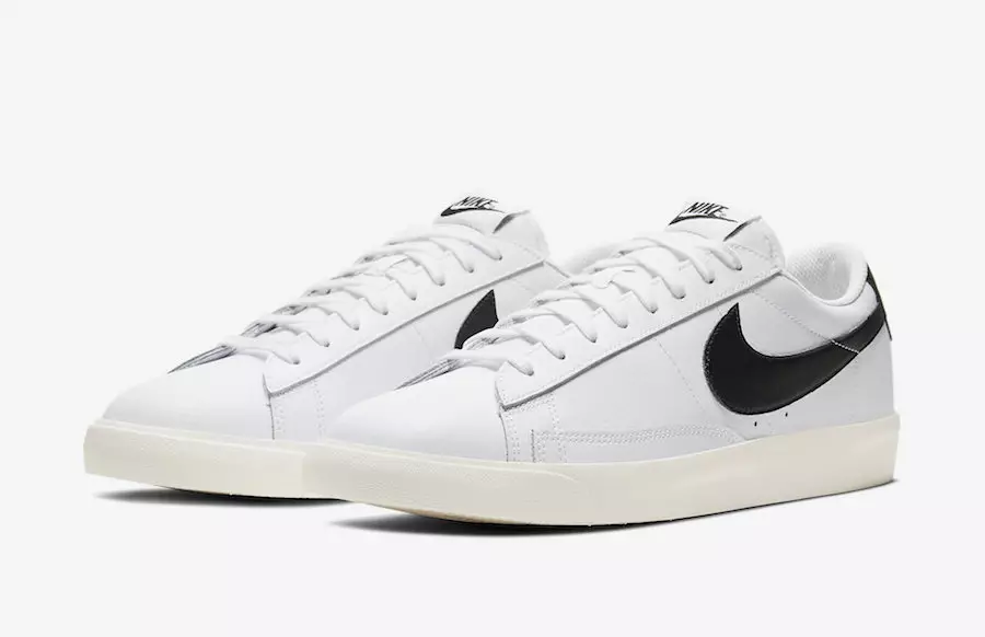 O couro Nike Blazer Low retorna em branco e preto clássicos