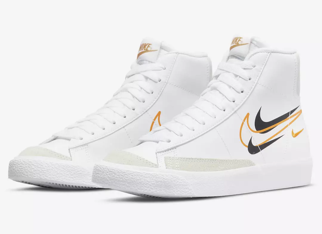 Denna Nike Blazer Mid levereras med multiswooshes