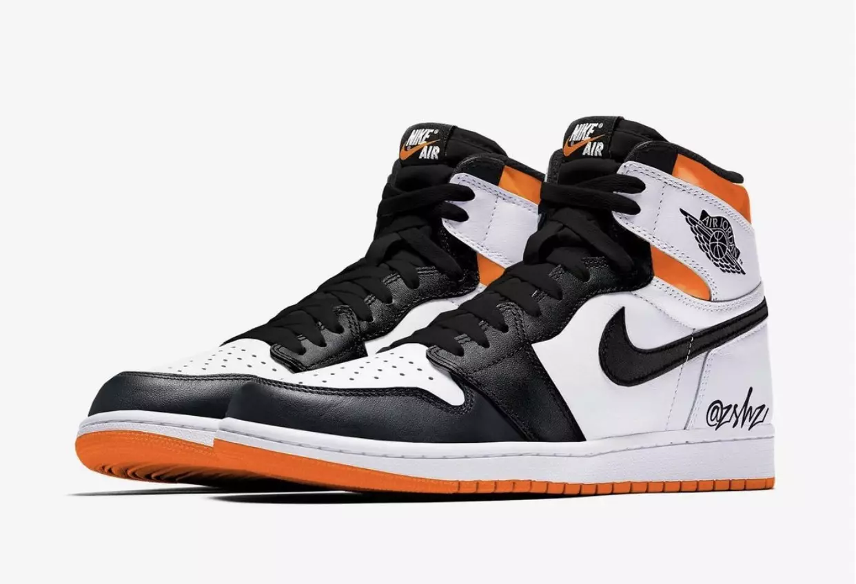 Air Jordan 1 Electro Orange 555088-180 Tarehe ya Kutolewa