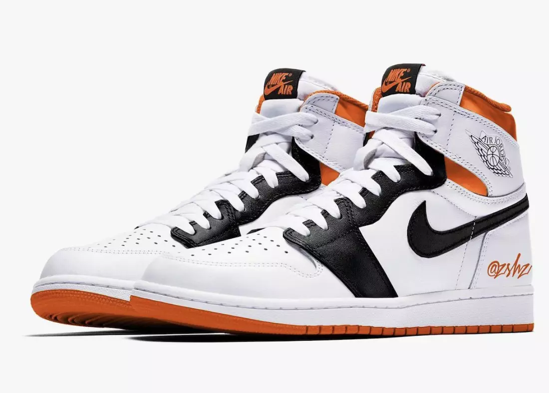 Air Jordan 1 Metallic Orange 555088-180 Utgivelsesdato Mock