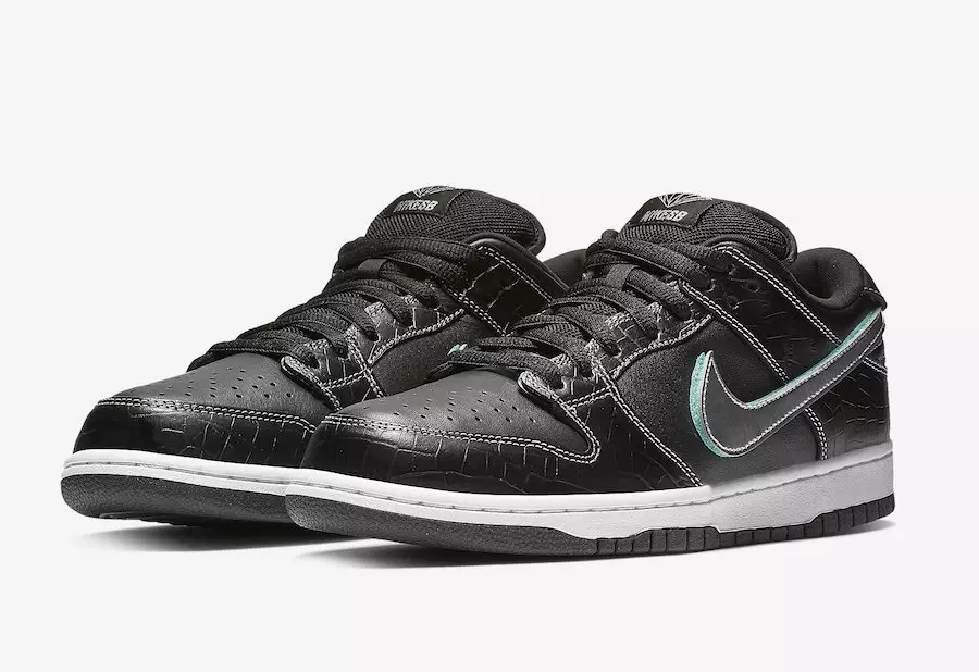 Oficiálne fotografie Diamond x Nike SB Dunk Low „Black“.