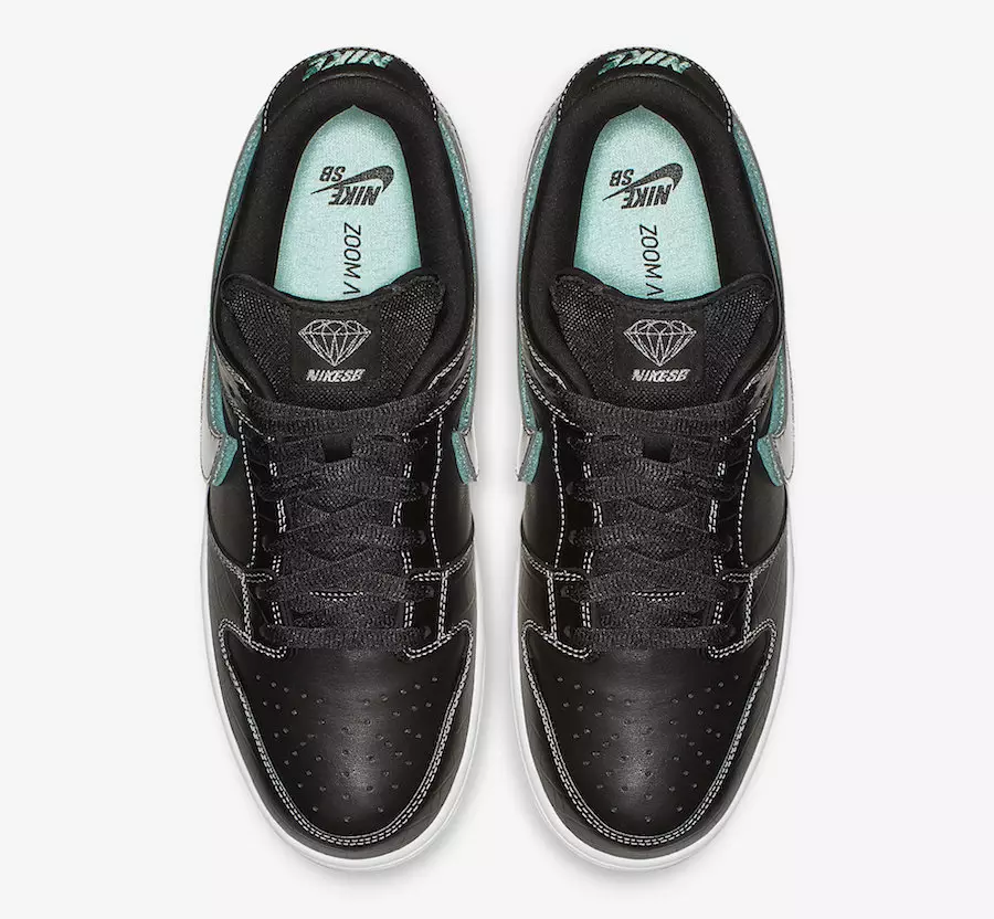 Diamond Nike SB Dunk Low Black BV1310-001 Udgivelsesdato Pris