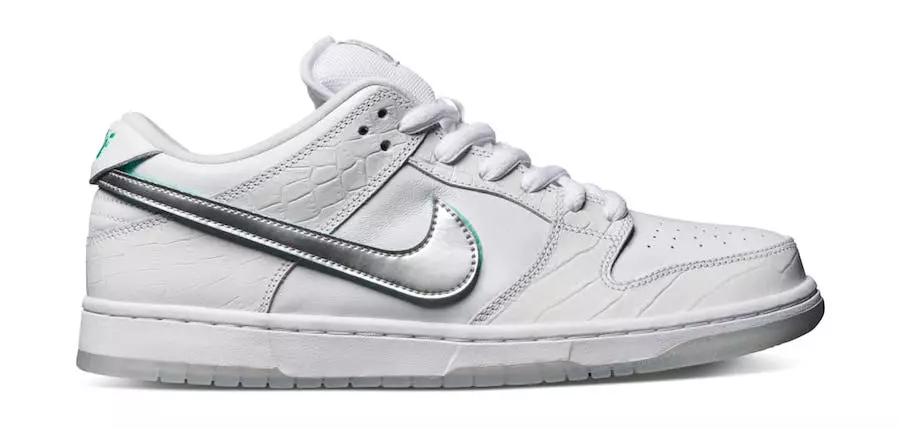 Diamond Supply Co Nike SB Dunk Low White Datum vydání