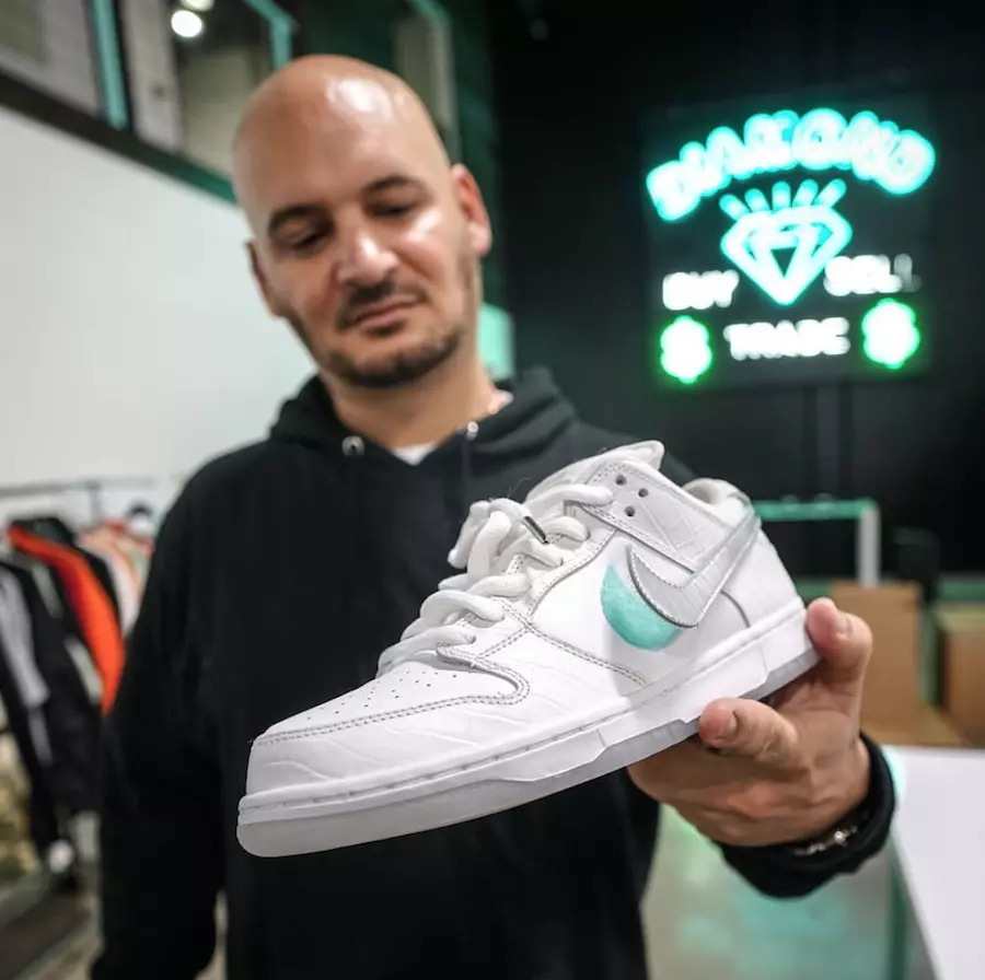 Diamond Təchizat Tiffany Nike SB Dunk Low White 2018