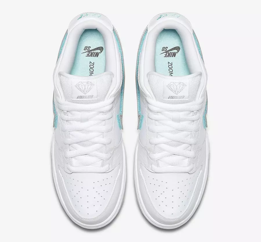 Diamant Nike SB Dunk Low Blanc BV1310-100 Date de sortie Prix